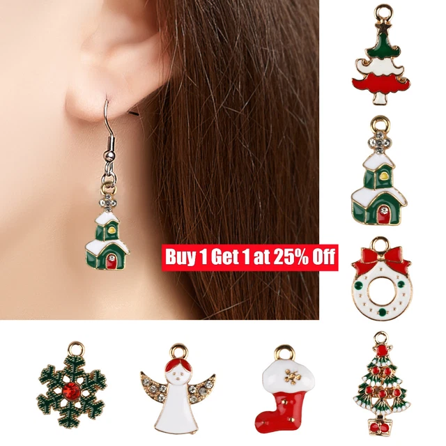 20/38 x Christmas Enamel Charms Pendants Jewellery Earrings Making Bracelets DIY