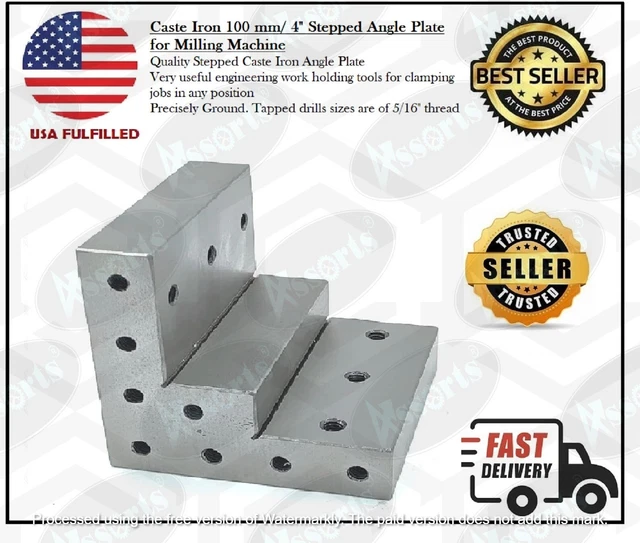 100 mm/ 4" Stepped Angle Plate for Milling Machine Lathe Machine - USA FULFILLED
