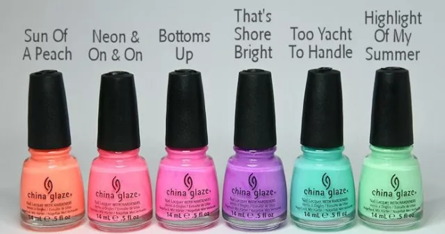 China Glaze Nail Polish 0.5 oz Summer HOT COLORS .