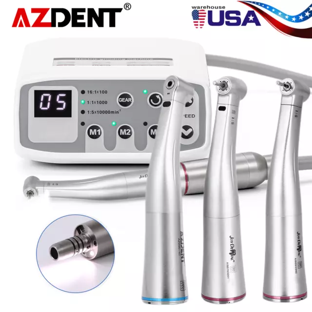 AZDENT Dental Brushless LED Electric Micro Motor 1:1/1:5 Increasing Handpiece