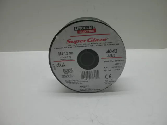 Lincoln Electric Ed030310 Aluminum Mig Wire 4043 Aisi5 .045 Spool New In Pkg