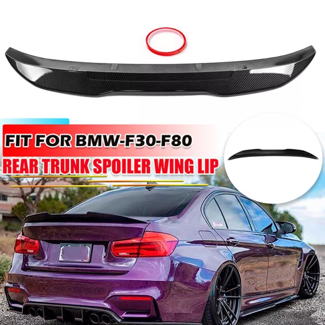 PSM STYLE REAR BOOT WING LIP SPOILER GLOSS BLACK FOR BMW 3 SERIES F80 F30  12-18