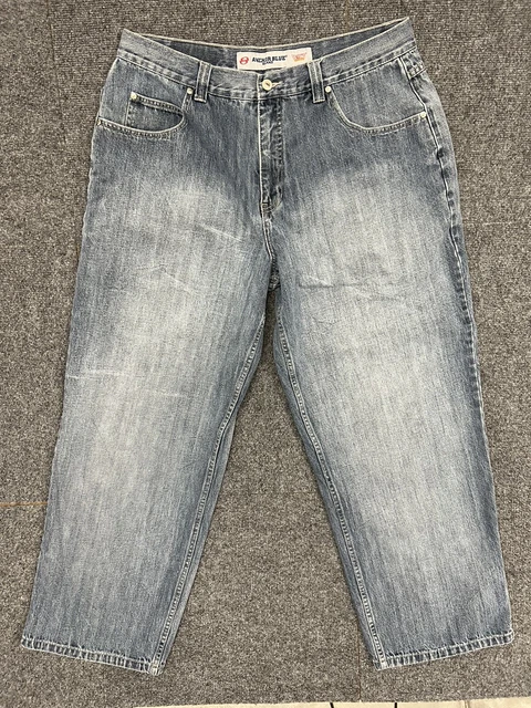 anchor blue baggy jeans