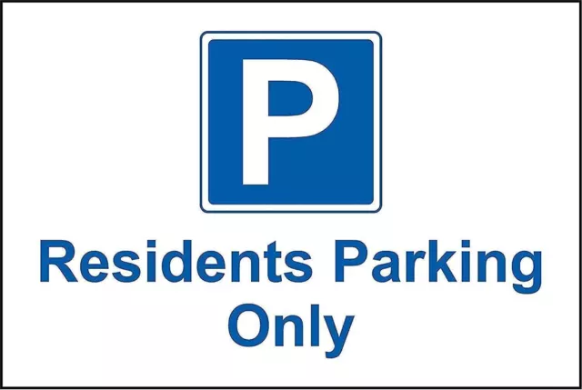 Residents Parking Only  metal park safety sign