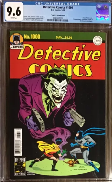 DETECTIVE COMICS #1000 2019 Bruce Timm 1940's Variant cover "C" CGC 9.6 NM/M