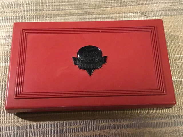 Vintage Crisloid Top Grade Dominoes Butterscotch Bakelite with Red Case Vintage Crisloid Top Grade Dominoes Butterscotch Bakelite with Red Case
