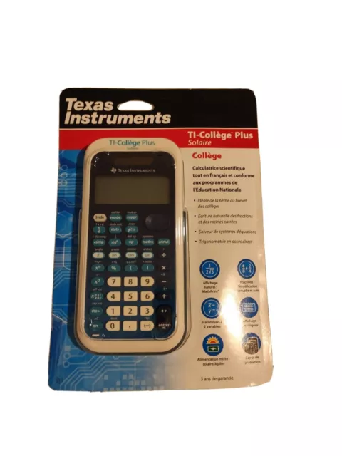 Calculatrice ti-college plus solaire scientifique ecran 5 lignes