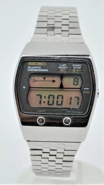 RETRO SEIKO LCD LC chronograph digital watch EUR 398,32 - PicClick FR