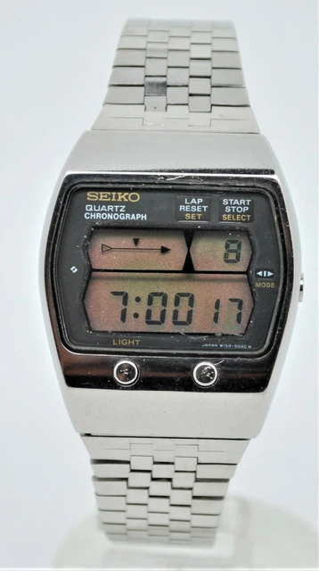 RETRO SEIKO LCD LC chronograph digital watch EUR 398,32 - PicClick FR