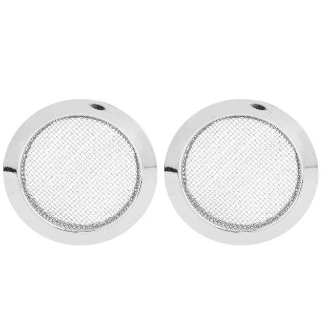 Resonator Guitar Sound Hole Cover Inserts - Metal Screen - Silver Finish