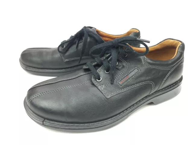 ECCO FUSION SPLIT Toe Oxford Black Leather Comfort casual dress shoes ...