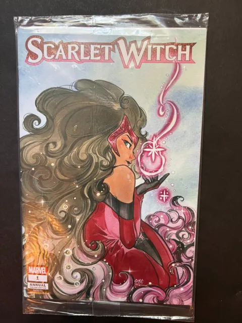Scarlet Witch Annual #1 (2023 Marvel Comics) Peach Momoko SDCC Variant