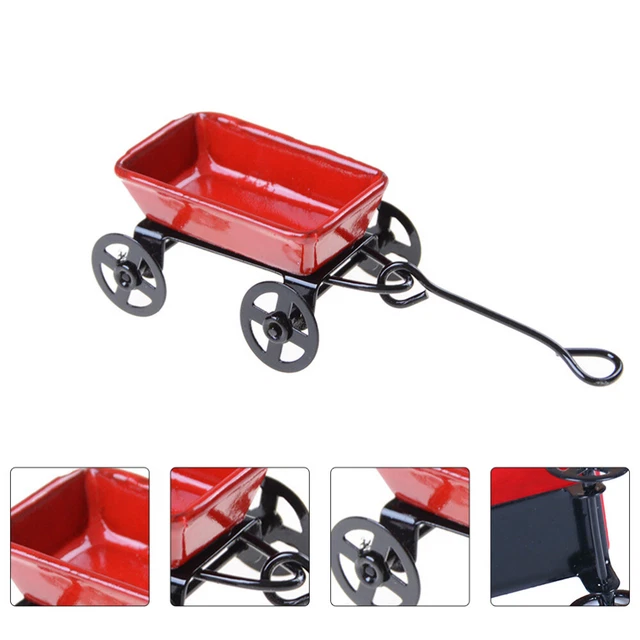 Carrello metallo traino accessori per case delle bambole casa delle bambole miniatura ferro