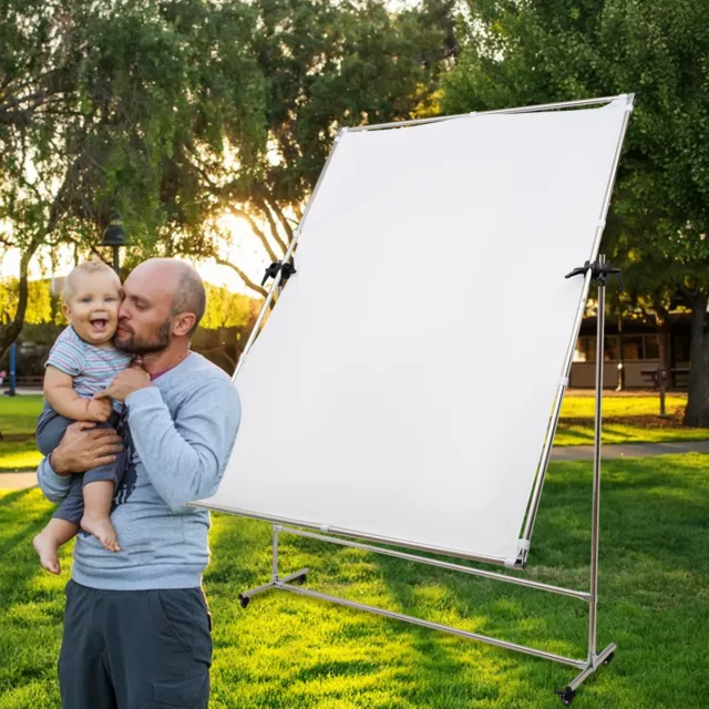 Rolling Photography Studio Light Diffuser w/Adjustable Stand & Rolling Wheels