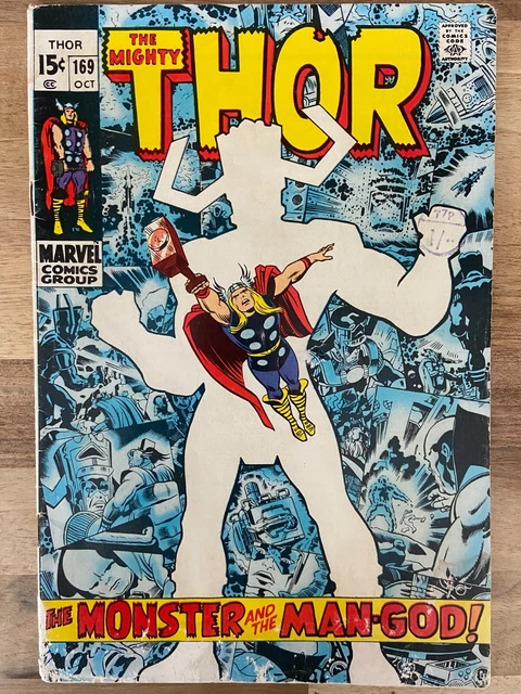 THOR # 169 (ORIGIN OF GALACTUS, KEY ISSUE, Oct 1969) VG+