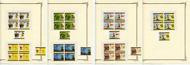 YEMEN 1980 World Jamboree Scouts Set in Blocks of 4 MNH **