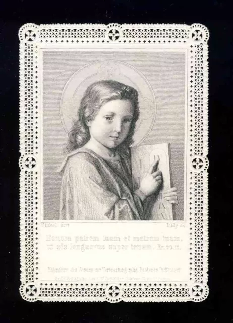 (119307) Santino merlettato canivet andachtsbild holy card lace: Ed.Schulgen