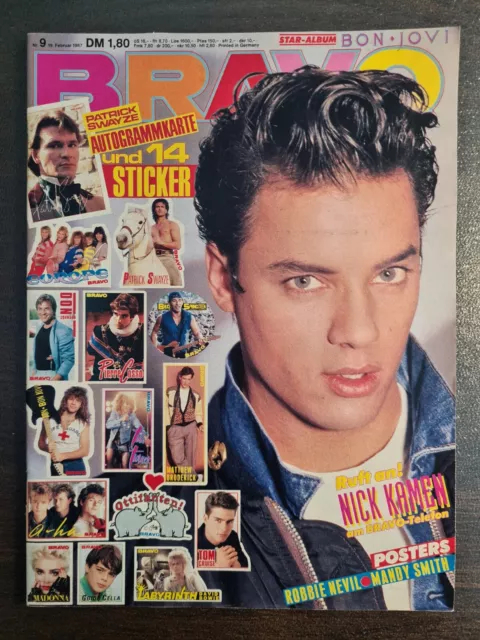 BRAVO 09/1987 Heft Komplett - Bon Jovi, Sylvester Stallone, Pierre Cosso - Top!