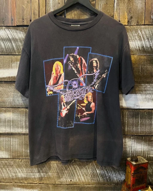Vintage Aerosmith Tshirt vintage black short sleeve full size TT6136