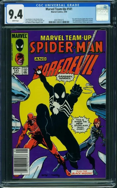 Marvel Team-Up 141 (1984) CGC 9.4, Newsstand, 2nd Appearance of Black Costume
