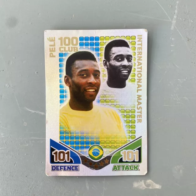 Topps Match Attax 2010 World Cup card International Master 100 Club Pele Brazil