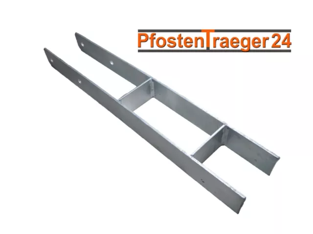 H-Anker Pfostenträger 400 / 600 / 800 mm  Carport Pfostenanker tzn feuerverzinkt