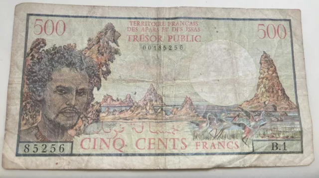 DJIBOUTI TERRITOIRE FRANçAIS DES AFARS ET DES ISSAS Billet 500 FRANCS 1975