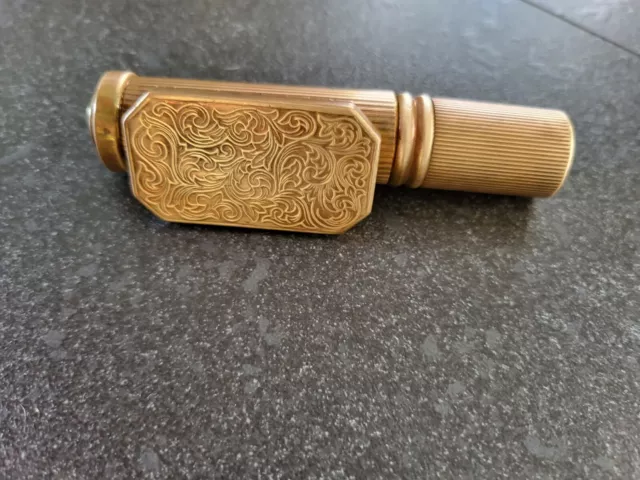 Ancien ETUI pour Rouge à Levre ANSELME PARIS FRANCE en laiton circa 1945