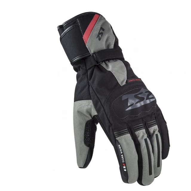 Gants Touring Moto pour Homme Hiver Imperméables LS2 Neige Noir-Gris 70100w010