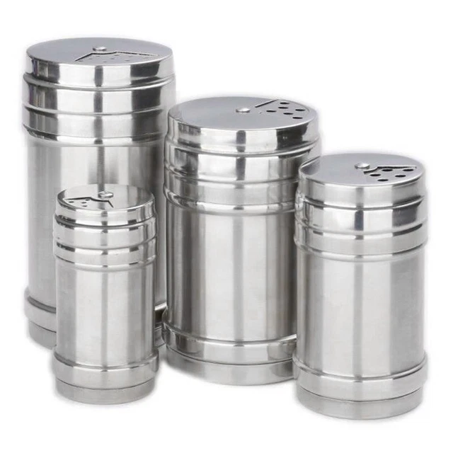 Tanques de especias cocina acero inoxidable sal especias soporte para palillos contenedor