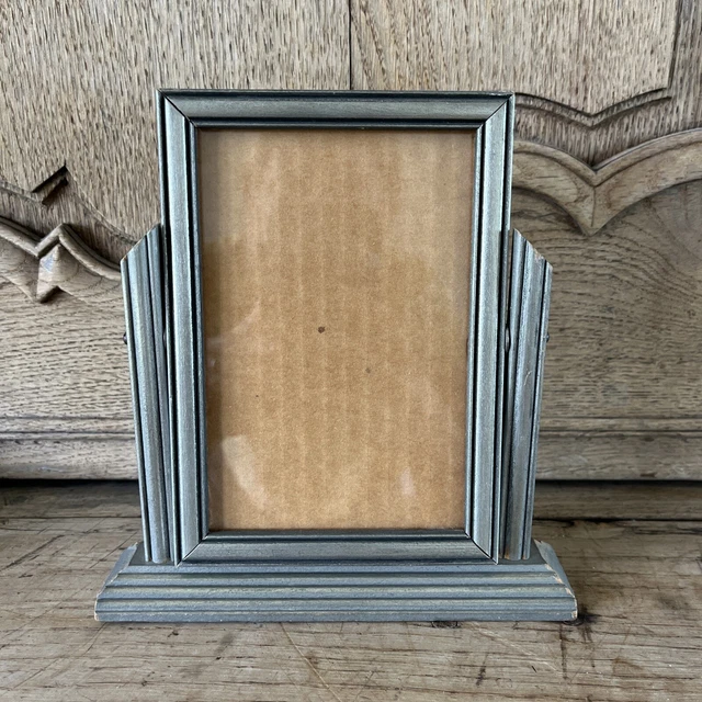 Vintage Wood Art Deco Swivel Picture Frame for 4x6 Photo