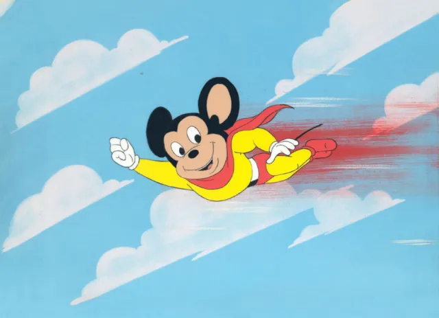 Mighty Mouse Production Cel - New Adventures Of Mighty Mouse, 1979 - Huge Image!