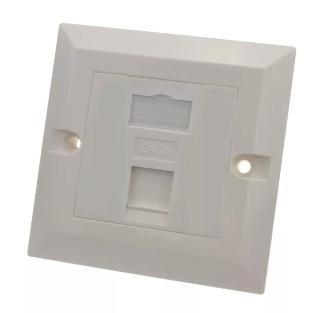 RJ45 Placa Frontal Pared Enchufes Cat6 Individual 1 Puerto Con Frontal Jack