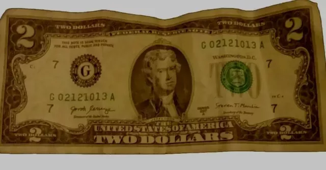 2 Dollar Bill Rare Serial Number