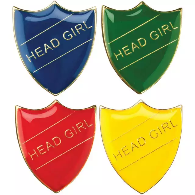 Head Girl School/Club Pin Fastening Enamel Badge - available in four colours