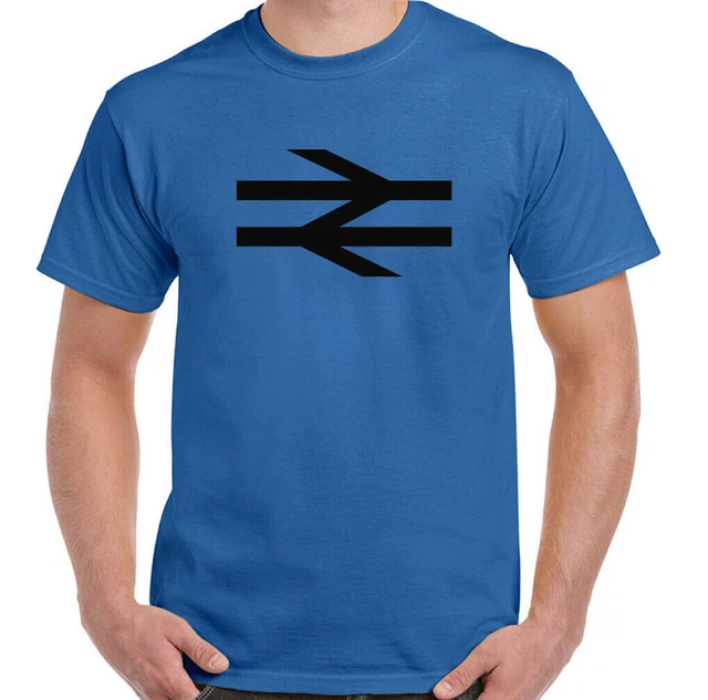 BRITISH RAIL TSHIRT Mens Retro Trains Railway Track Model