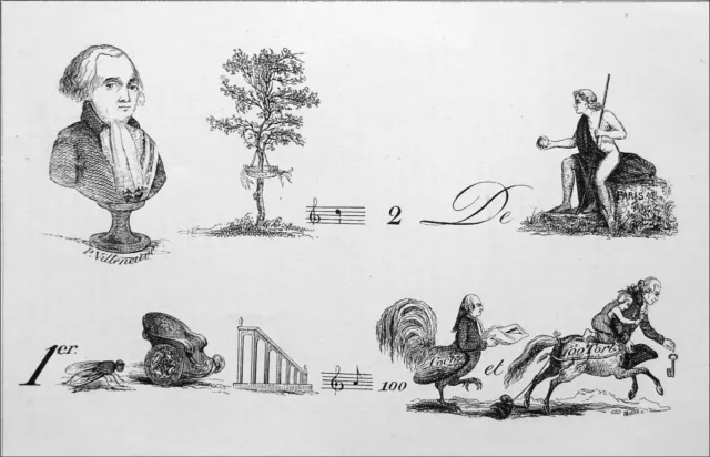 RÉVOLUTION FRANÇAISE - RÉBUS RÉVOLUTIONNAIRE (1791) - Gravure du 19e siècle