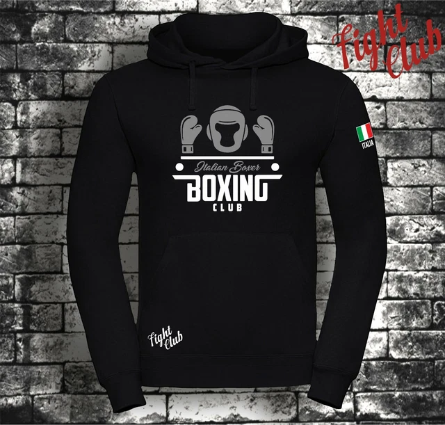 Felpa Cappuccio Boxe Mma Boxing Boxer Pugilato Fight Club Sport Gym T Shirt