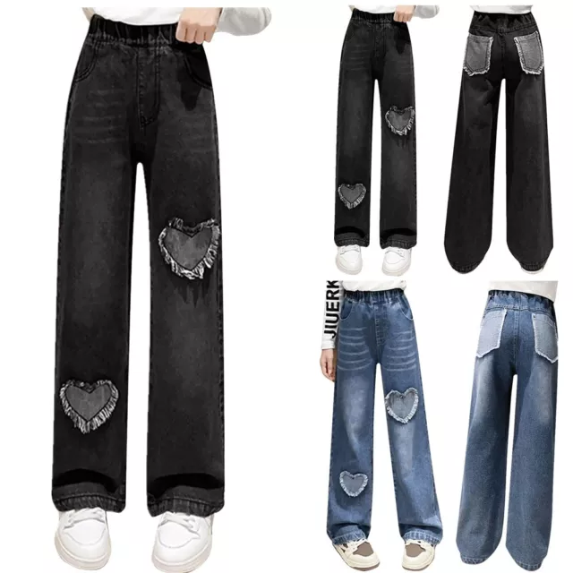 Pantaloni jeans bambini bambine casual pantaloni cargo jeans dritti pantaloni interni lotti