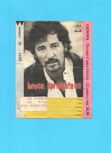 Ggbs-95-Bruce Springsteen-Genova 13 Aprile 1996 -Biglietto Concerto/Ticket