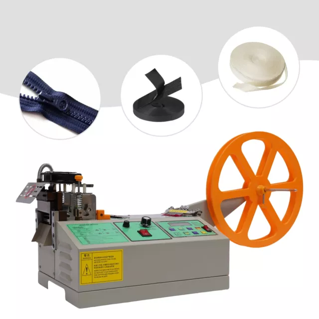 Hot Cold Strip Cutter Automatic 4" Webbing Belt Textile Ribbon Cutting Machine