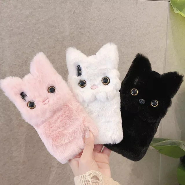 For Motorola Moto G Pure Case , Girly Faux Fur Plush Pet Soft Warm Phone Cover