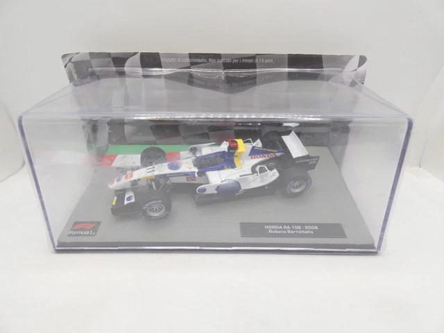 Miniature 1:43 Honda F1 Ra106 #11 Rubens Barrichello 2006 Par Edicola - Neuf - Collection