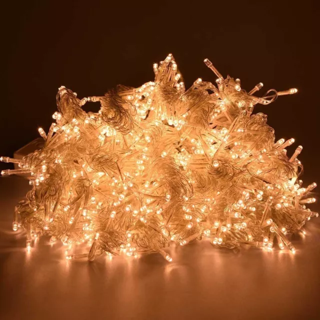 3M x 3M/6M x 3M LED Curtain Fairy Lights Christmas Wedding Party Indoor Outdoor 2