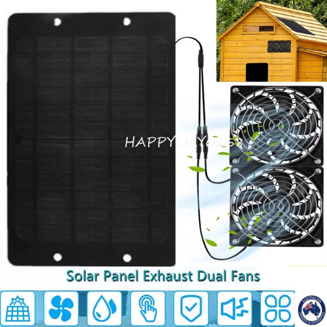 40W Solar Powered Panel Exhaust Roof Attic Fan Air Ventilation Vent Fan Outdoor