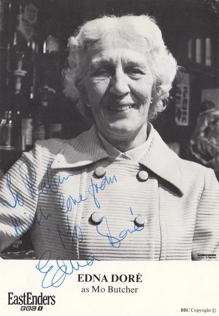 Edna Dore Vintage Hand Signed Cast Card Eastenders