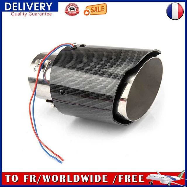LED Muffler Silencer Luminous Car Exhaust Tail Throat Tip (Straight Red)