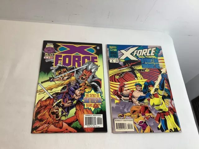 X-Force Oct #59 with Trading Card 1996 & #3 Annual 1994 Marvel Comics