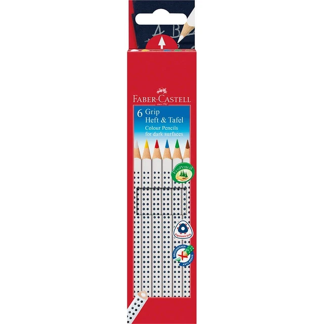 FABER-CASTELL GRIP Kreidestifte farbsortiert 6 St.