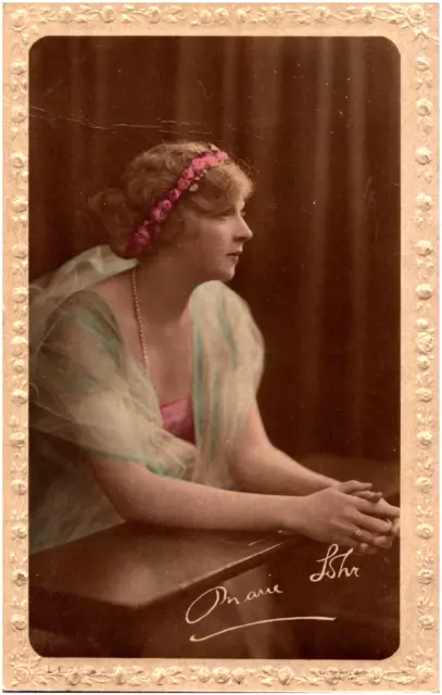Marie Lohr Australian Actress Postcard 1910s RPPC Lilywhite Photo Portrait UK